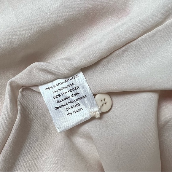 GENTLE FAWN 90s Ivory Floral Short Sleeve Button Front V-Neck Skater Dress XS - Picture 4 of 4